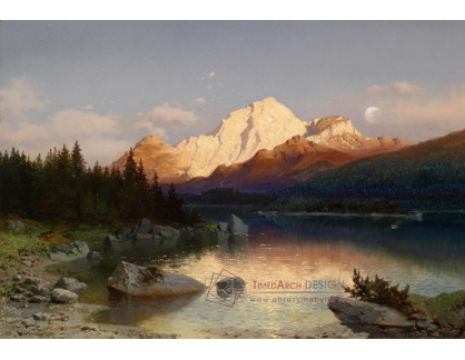 SO VIII-24 Albert August Zimmermann - Západ slunce nad jezerem