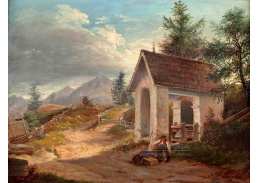 SO XII-230 Johann Fischbach - Odpočinek před kaplí