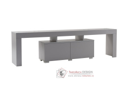 ENCLAVE, televizní stolek 2-dveřový, šedá