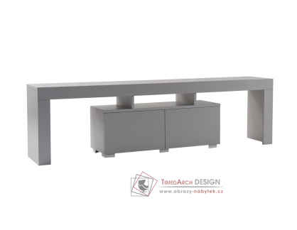ENCLAVE, televizní stolek 2-dveřový, šedá