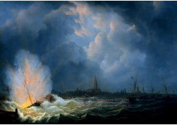VL23 Martinus Schouman - Exploze dělových člunů v Antverpách 5.2.1831