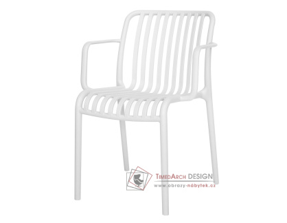 GARDIN, zahradní židle, bílý plast
