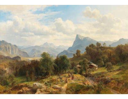 DDSO-5202 Ludwig Halauska - Pohled na Alpy z Maienfeldu v Graubündenu