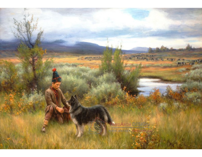 SO IV-194 Johan Tiren - Chlapec hrající si se psem