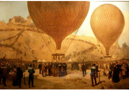 SO V-503 Jules Didier Guiaud - Vypouštění balónu na náměstí svatého Petra roku 1870
