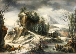 KO I-146 Francesco Foschi - Zimní krajina s jeskyní