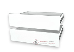 Zásuvky 43x60cm do skříně - sada 2ks, bílá diamant