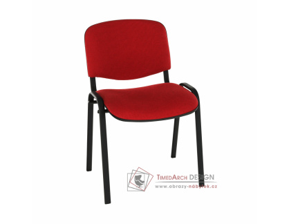 ISO NEW C16, konferenční židle, černá / látka červená