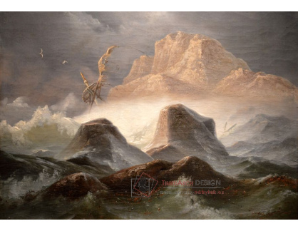 D-9539 Knud Baade - Bouře u norského pobřeží