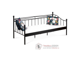 BED-1905 BK, kovová postel 90x200cm, černá