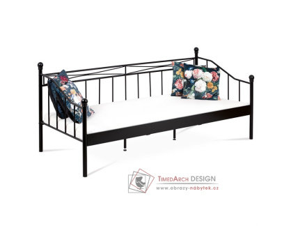 BED-1905 BK, kovová postel 90x200cm, černá