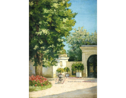 SO XVII-349 Gustave Caillebotte - Nádvoří rodinného domu v Yerres