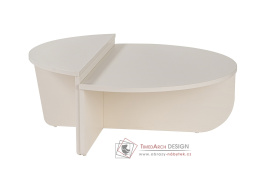 ORION, konferenční stolek 90x60cm, bílé dřevo