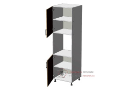 dolní potravinová skříň na vestavnou troubu š.60, v.214, Horizon HL602143, grafit/beton
