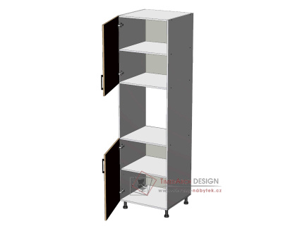 dolní potravinová skříň na vestavnou troubu š.60, v.214, Horizon HL602143, grafit/beton