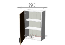 horní vysoká skříňka š.60, v.92, Kaiser W60921, bílá/cappuccino lesk