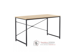 MELLORA, psací stůl 120x60cm, černá / dub