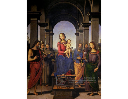 VSO169 Pietro Perugino - Panna Marie s dítětem a svatými