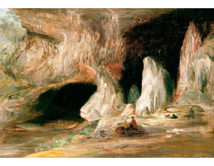 SO XIV-429 Conrad Martens - Krápníkové sloupy v jižním vchodu do jeskyně Burrangalong