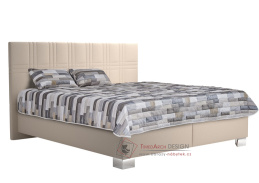 MICHAELA, čalouněná postel 180x200 bez matrací, látka béžová