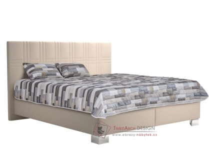 MICHAELA, čalouněná postel 180x200 bez matrací, látka béžová