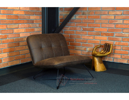 ELEGANT, čalouněné křeslo, černá / látka Watusi 44 tmavě hnědá