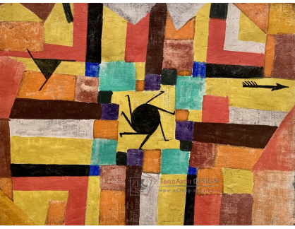 A-3709 Paul Klee - S rotujícím černým sluncem a šípem