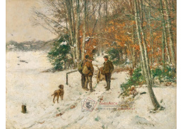 A-8645 Emil Strecker - Lovci v zimě