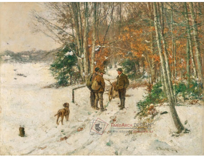 A-8645 Emil Strecker - Lovci v zimě