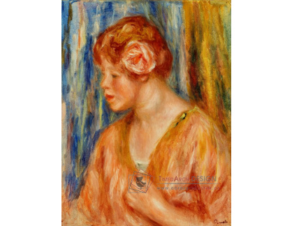 D-6894 Pierre-Auguste Renoir - Mladá žena s růží