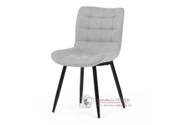 HC-462 SIL2, jídelní židle, černá / látka stříbrná