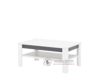 GRAY GR10, konferenční stůl 102x64cm, bílá / grafit