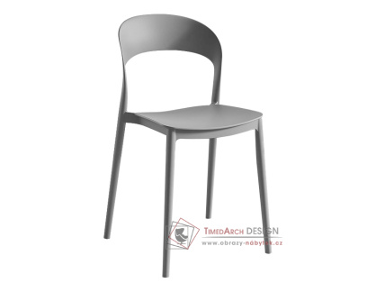 RADANA NEW, jídelní židle, šedý plast