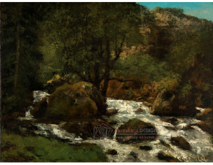 A-3489 Gustave Courbet - Lesní potok v Jura
