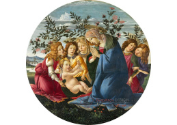 A-93 Sandro Botticelli - Madonna zbožňující dítě s pěti anděly