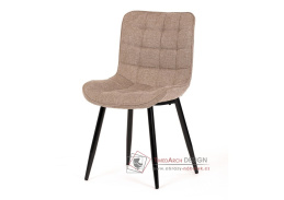 HC-462 CRM2, jídelní židle, černá / látka světle hnědá