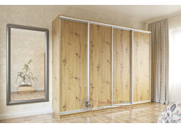 STIGMA, šatní skříň s posuvnými dveřmi 280cm, dub artisan 