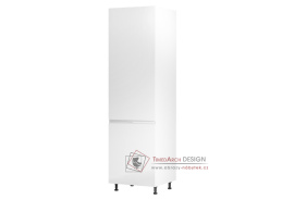 AURORA, potravinová skříň D60R - levá, bílá / bílý lesk