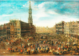 DDSO-5262 Neznámý autor - Tržní scéna na Grand Place v Bruselu