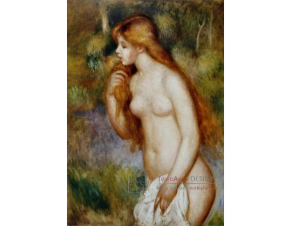 VR14-112 Pierre-Auguste Renoir - Stojící, koupající se dívka s dlouhými vlasy