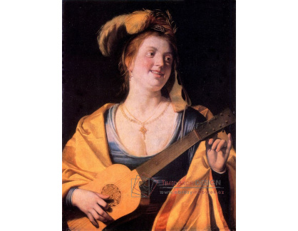 VSO1500 Gerard van Honthorst - Žena s kytarou