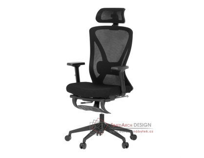 KA-S257 BK, kancelářská židle, látka mesh černá