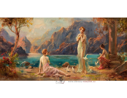 A-1218 Hans Zatzka - Ženy na břehu jezera