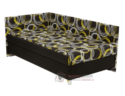 NIKOLA, čalouněná postel rohová 110x200cm, výběr provedení