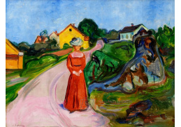 A-5088 Edvard Munch - Žena v červených šatech