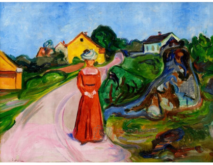 A-5088 Edvard Munch - Žena v červených šatech