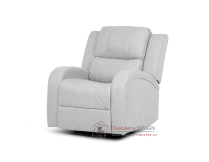 TV-4089 SIL, relaxační křeslo, látka stříbrná v dekoru kůže