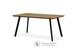HT-532 OAK, jídelní stůl 160x90cm, černý lak / dub