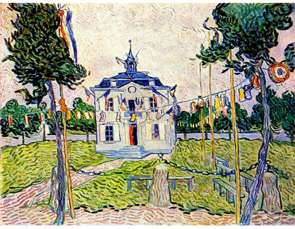 VR2-83 Vincent van Gogh - Radnice v Auvers dne 14 července 1890