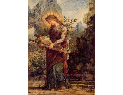 SO XVII-362 Gustave Moreau - Thrácká dívka nesoucí hlavu Orpheuse